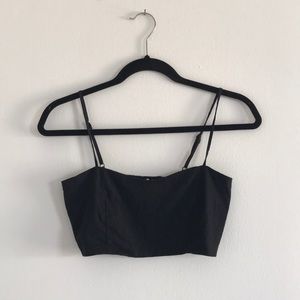 JOHN GALT Linen bra top with shirred back